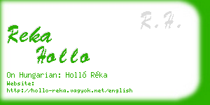 reka hollo business card